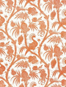 Scalamandre Fabric Balinese Peacock Linen Print Mandarin SC165750004