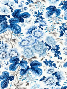 Scalamandre Fabric Highgrove Linen Print Porcelain SC165950004