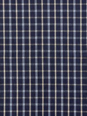 Bristol Plaid Navy SC271210004 by Scalamandre Designer Fabric CHATHAM STRIPES & PLAIDS 54% VISCOSE 26% LINEN 14% COTTON, 6% POLYESTER ITALY MEDIUM DUTY Horizontal: 3.5" and Vertical: 3.5" 55 - Swanky Fabrics -