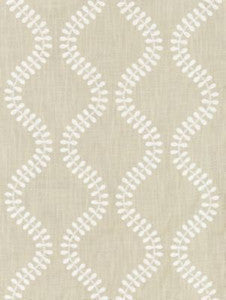 Scalamandre Fabric Foglia Embroidery Flax SC271270004