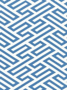 Scalamandre Fabric Canton Fret Applique Porcelain SC272180004
