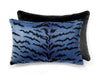 Tigre/Velvet Pillow 22 X 14 - Blues & Black / Black SCALTIGRPIL0004 by Scalamandre Designer Pillow