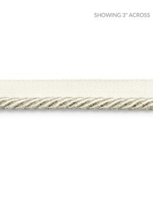 Boulevard Cord Parchment SCC3140004 by Scalamandre Designer Trim NOVANTA PASSEMENTERIE 15% POLYESTER 1% ACRYLIC, 48% COTTON 19% RAYON 17% FIBRANNE CHINA LIGHT DUTY Horizontal: 0" and Vertical: 0" 0.25 - Swanky Fabrics -