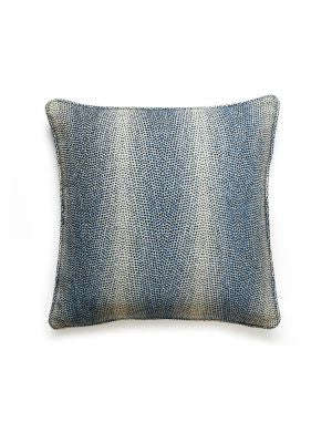 Despres Weave Pillow 22 X 22 - Indigo SCDESPPILL0004 by Scalamandre Designer Pillows MODERN LUXURY 75% POLYESTER 18% VISCOSE 7% COTTON U.S.A. Horizontal: and Vertical: 0 - Swanky Fabrics -