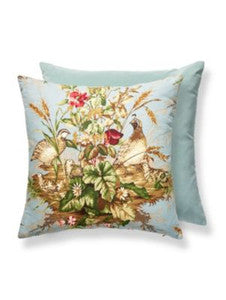 Scalamandre Pillow Edwin'S Covey   22 X 22 - Multi On London Blue SCEDWINPILL0004