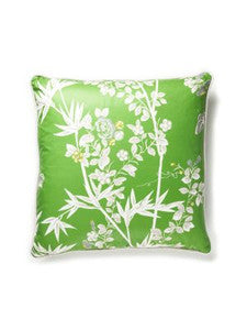 Scalamandre Pillow Jardin De Chine   22 X 22 - Jade SCJARDPILL0004