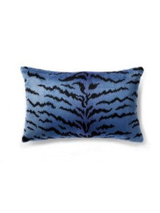 Scalamandre Pillow Tigre   14 X 22 - Blues & Black SCLTIGRPILL0004