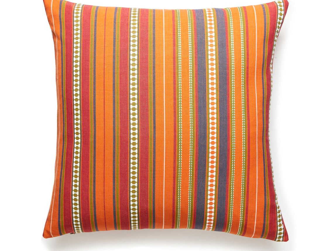 Nile Stripe Pillow 22 X 22 - Summer Citrus SCNILEPILL0004 by Scalamandre Designer Pillow