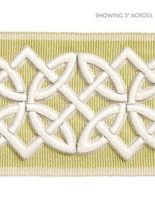 Scalamandre Trim Celtic Embroidered Tape Lettuce SCT32820004