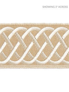 Scalamandre Trim Helix Embroidered Tape Camel SCT32840004