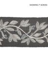 Scalamandre Trim Laurel Embroidered Tape Charcoal SCT32920004