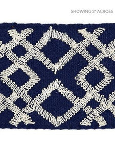 Scalamandre Trim Lattice Tape Indigo SCT32950004