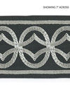 Scalamandre Trim Athena Embroidered Tape Charcoal SCT33050004