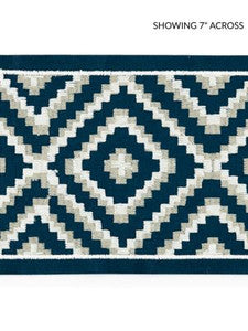 Scalamandre Trim Medina Embroidered Tape Indigo SCT33060004