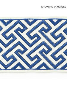 Scalamandre Trim Labyrinth Embroidered Tape Porcelain SCT33190004