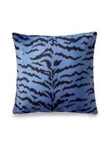 Scalamandre Pillow Tigre   22 X 22 - Blues & Black SCTIGRPILL0004