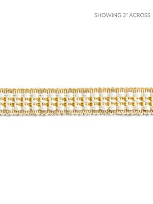 Helena Braid Sunlight SCV12500004 by Scalamandre Designer Trim NOVANTA PASSEMENTERIE 59% RAYON 41% FIBRANNE CHINA LIGHT DUTY Horizontal: 0" and Vertical: 0" 0.63 - Swanky Fabrics -