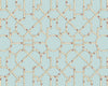 Baldwin Bamboo Cream & Red On Aqua SCWP81630D0004 by Scalamandre Designer Wallpaper