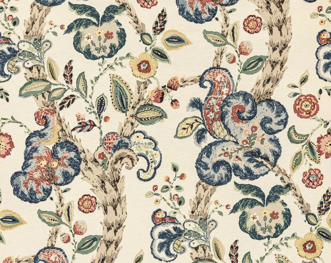 Cumbria Wallcovering Multi On Cream SCWP885890004 by Scalamandre Designer Wallpaper