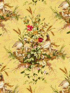 Scalamandre Fabric Edwin'S Covey Linen Print Multi On Mustard SC163100005
