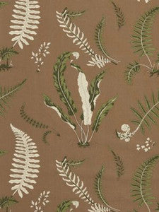 Scalamandre Fabric Elsie De Wolfe Outdoor Greens On Brown SC164250005