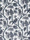 Scalamandre Fabric Balinese Peacock Linen Print Indigo SC165750005