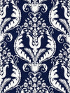 Scalamandre Fabric Primavera Linen Print Navy SC165970005