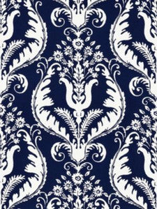 Scalamandre Fabric Primavera Linen Print Navy SC165970005