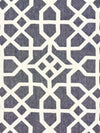 Scalamandre Fabric Linen Lattice Indigo & Greige SC271490005