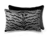Tigre/Velvet Pillow 22 X 14 - Silver & Black / Black SCALTIGRPIL0005 by Scalamandre Designer Pillow
