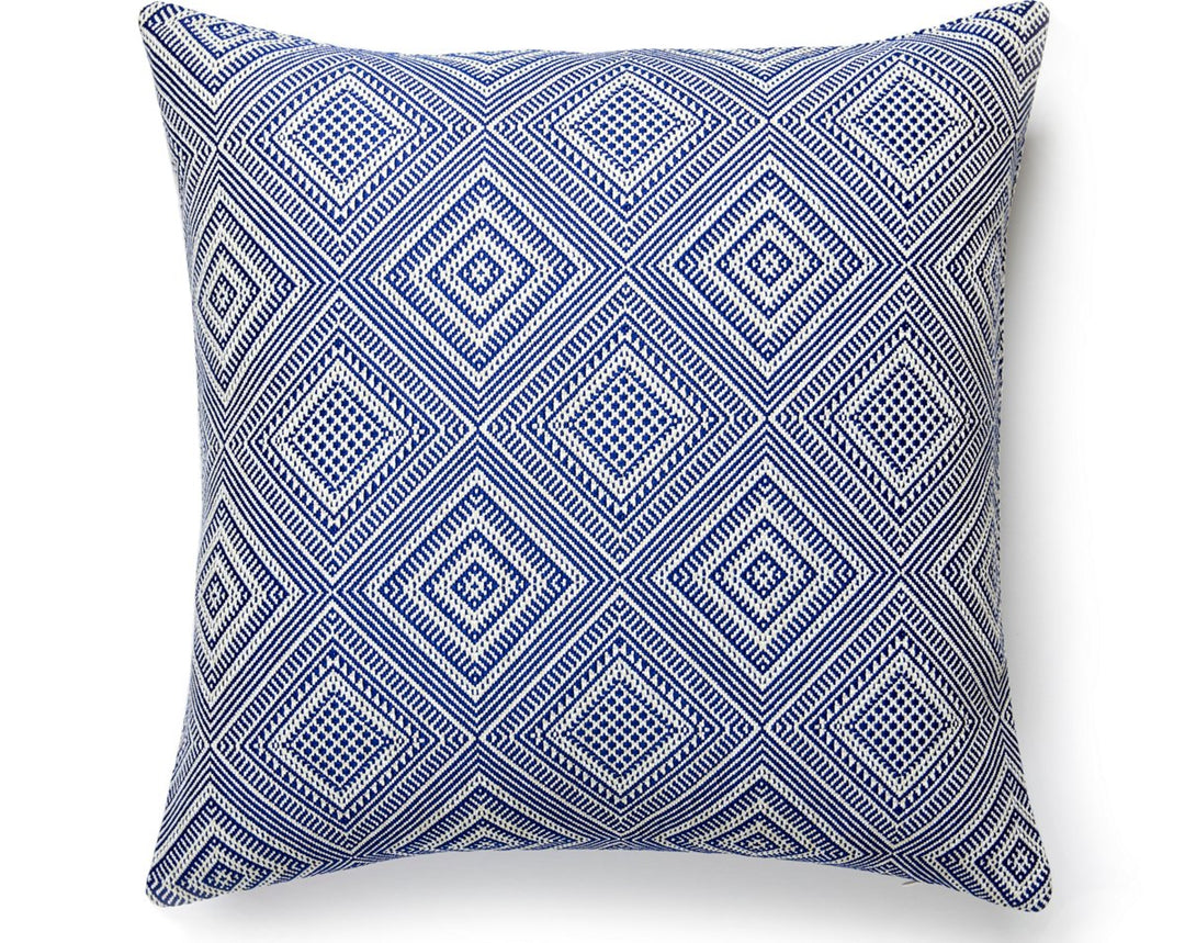 Antigua Weave Outdoor Pillow 22 X 22 - Indigo SCANTGPILL0005 by Scalamandre Designer Pillow