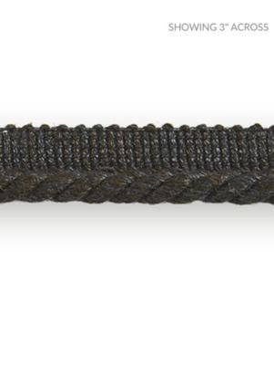 Anders Linen Cord Carbon SCC3080005 by Scalamandre Designer Trim NORDEN 100% LINEN BELGIUM LIGHT DUTY Horizontal: and Vertical: 0.38 - Swanky Fabrics -
