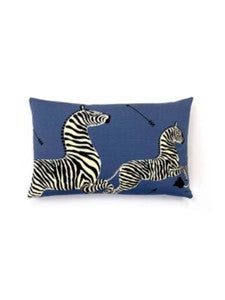 Scalamandre Pillow Zebras   14 X 22 - Denim SCLZEBRAPIL0005