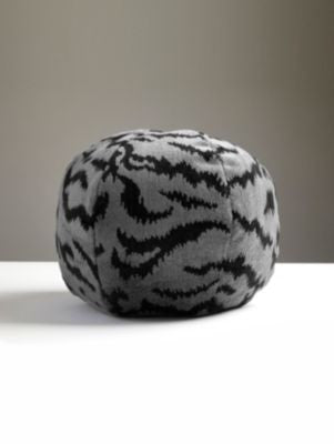 Tigre Pillow 12 Dia - Silver & Black SCSTIGRPILL0005 by Scalamandre Designer Pillows 69% VISCOSE 18% POLYESTER 13% COTTON U.S.A. MEDIUM DUTY Horizontal: 30.5" and Vertical: 24.75" 0 - Swanky Fabrics -