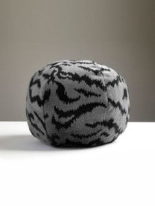 Scalamandre Pillow Tigre   12 Dia - Silver & Black SCSTIGRPILL0005