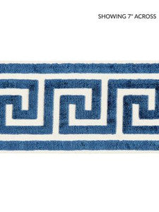 Scalamandre Trim Greek Key Velvet Tape Indigo SCT32790005