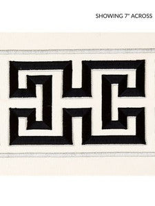 Scalamandre Trim Imperial Embroidered Tape Noir SCT32800005