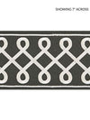 Scalamandre Trim Soutache Embroidered Tape Charcoal SCT32810005