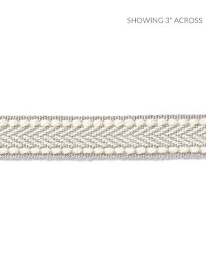Watermill Gimp Silver Grey SCT32860005 by Scalamandre Designer Trim HAMPTONS TRIMMINGS 98% ACRYLIC 2% POLYESTER CHINA LIGHT DUTY Horizontal: and Vertical: 0.63 - Swanky Fabrics -