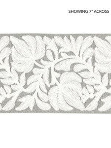 Scalamandre Trim Coventry Embroidered Tape French Grey SCT32960005