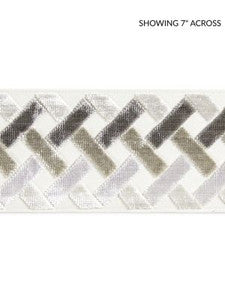 Scalamandre Trim Parquet Velvet Tape Flagstone SCT33260005
