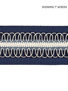 Scalamandre Trim Colette Braided Tape Navy SCV12420005