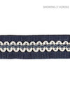 Scalamandre Trim Cecile Gimp Tape Navy SCV12430005