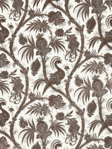 Scalamandre Fabric Balinese Peacock Linen Print Java SC165750006