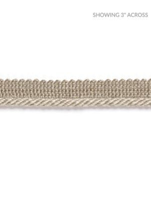 Millstone Twisted Cord Greige SCC3040006 by Scalamandre Designer Trim HAMPTONS TRIMMINGS 90% VISCOSE 10% ACRYLIC ITALY LIGHT DUTY Horizontal: and Vertical: 0.19 - Swanky Fabrics -
