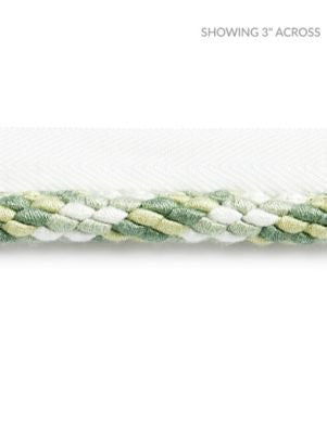 Obi Cord Meadow SCC3170006 by Scalamandre Designer Trim PACIFICA 51% COTTON 40% FIBRANNE 9% POLYESTER CHINA MEDIUM DUTY Horizontal: 1.5" and Vertical: 0" 0.5 - Swanky Fabrics -