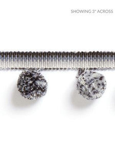 Scalamandre Trim Osborne Pom Pom Fringe Charcoal SCFX15000006
