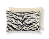Tigre/Velvet Pillow 22 X 14 - Off-White & Black / Oyster SCMBDK261670006 by Scalamandre Designer Pillow