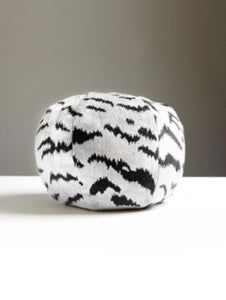 Scalamandre Pillow Tigre   12 Dia - Off-White & Black SCSTIGRPILL0006