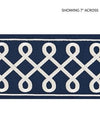Scalamandre Trim Soutache Embroidered Tape Navy SCT32810006
